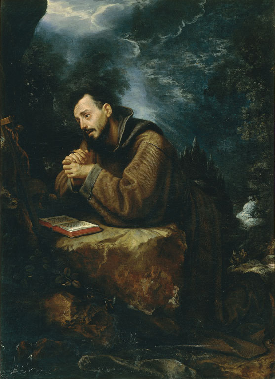 Saint Francis of Assisi in prayer - Allori Cristofano